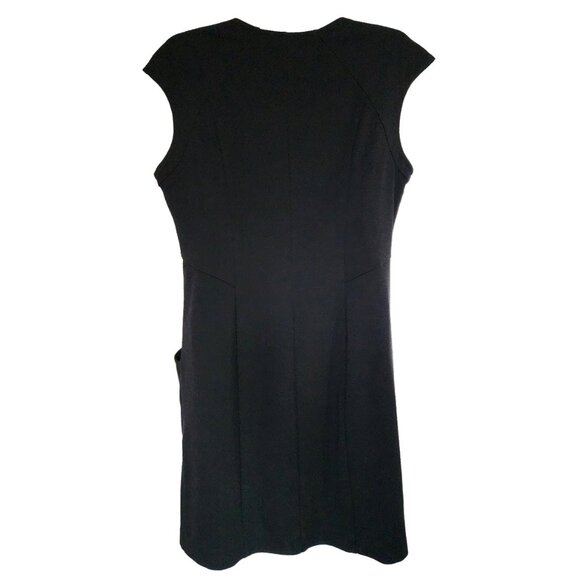 Comfy Black Shift Dress with Pockets Size Medium - Picture 3 of 4